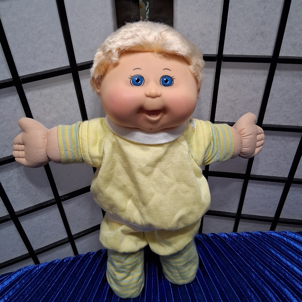 Yellow and Cream Kids Doll. 15"